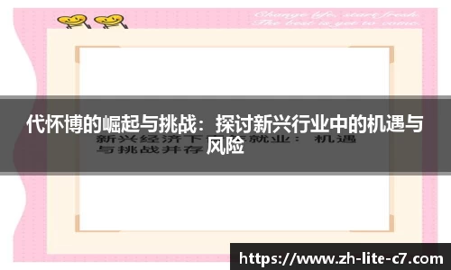 代怀博的崛起与挑战：探讨新兴行业中的机遇与风险